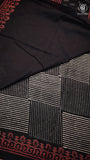 Black Contemporary Handblocked Pure Mul Cotton Saree