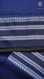 Blue & Silver Handloom Narayanpet Silk Cotton Saree