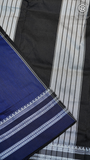 Blue & Silver Handloom Narayanpet Silk Cotton Saree