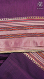 Purple & Pink Handloom Narayanpet Silk Cotton Saree