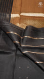 Black & Gold Pure Kora Organza Banarasi Silk Saree