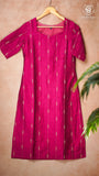 Pink Raw Silk Ready-to-Wear Kurti