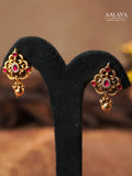 Aalaya Antique Ruby Gold Beaded Heritage Necklace