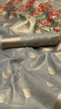 Grey Jamdani Kora Tissue Silk Saree