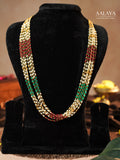 Aalaya Tricolour Pearl Cascade Necklace