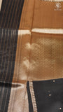 Black & Gold Pure Kora Organza Banarasi Silk Saree