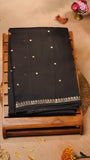 Black & Gold Pure Kora Organza Banarasi Silk Saree
