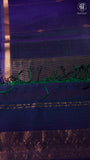 Royal Blue Diamond Butta Zari Handloom Pure Maheshwari Silk Saree