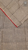 White and Red Geometric Handblocked Pure Cotton Saree