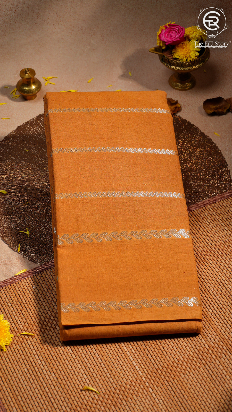 Mustard Yellow Sungadi Pure Cotton Saree