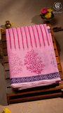 Pink & Blue Kota Doria Summer Cotton Saree