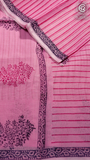 Pink & Blue Kota Doria Summer Cotton Saree
