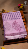 Lavender & Maroon Kota Doria Summer Cotton Saree
