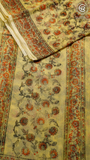 Yellow & Orange Floral Kota Doria Summer Cotton Saree