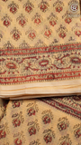 Yellow & Maroon Floral Kota Doria Summer Cotton Saree