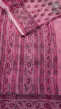 Pink Maroon Floral Kota Doria Summer Cotton Saree