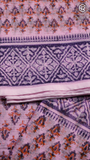 Lavender Purple Floral Kota Doria Summer Cotton Saree