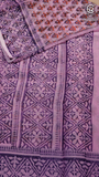 Lavender Purple Floral Kota Doria Summer Cotton Saree