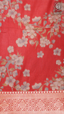 Red and Gold Zari Weaved Floral Banarasi Silk Saree