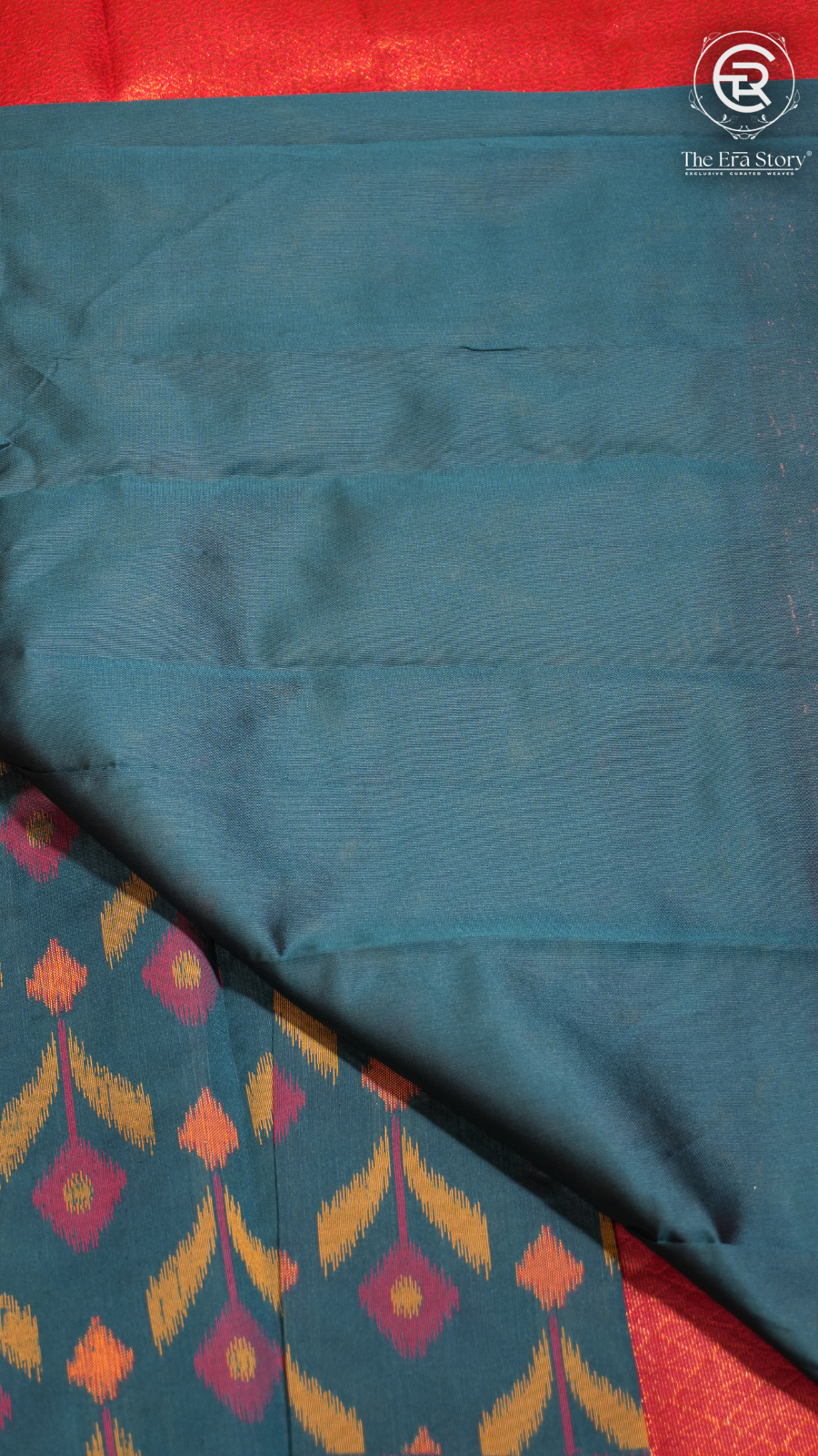 Blue and Pink Floral Banarasi Silk Saree
