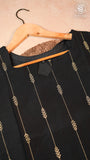 Black & Gold Raw Silk Ready-to-Wear Kurti