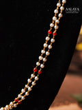Aalaya Pearl Coral Double-Strand Necklace