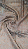 Purple & Baby Blue Pure Crepe Chiffon Banarasi Silk Saree