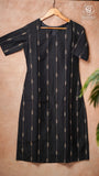Black & Gold Raw Silk Ready-to-Wear Kurti