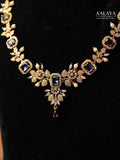 Aalaya  Amethyst Radiance Floral Necklace Set