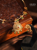 Aalaya Haritha Mayura Round Hasli Necklace Set