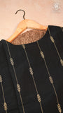 Black & Gold Raw Silk Ready-to-Wear Kurti