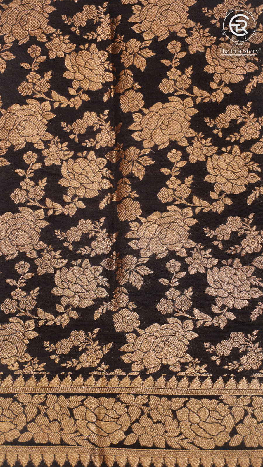 Black Khadi Georgette Banarasi Saree