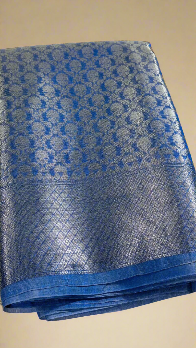 Blue Tissue Silk Saree