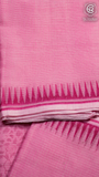 Pink Temple Kota Doria Summer Cotton Saree