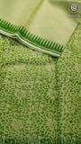 Pista Green Temple Kota Doria Summer Cotton Saree