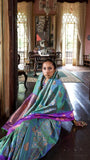 Test Product - Sea Green and Purple Dual Soft Silk