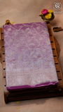 Purple and Silver Premium Tissue Silk Saree