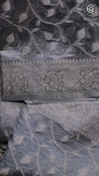 Grey and Silver Premium Tissue Silk Saree