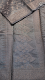 Grey and Silver Premium Tissue Silk Saree