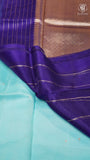 Turquoise & Blue Pure Kora Organza Banarasi Silk Saree