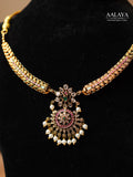 Aalaya Gulmohar Pearl Hasli Necklace Set