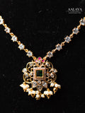 Aalaya Emerald Filigree Necklace Set