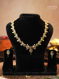 Aalaya Emerald Radiance Floral Necklace Set