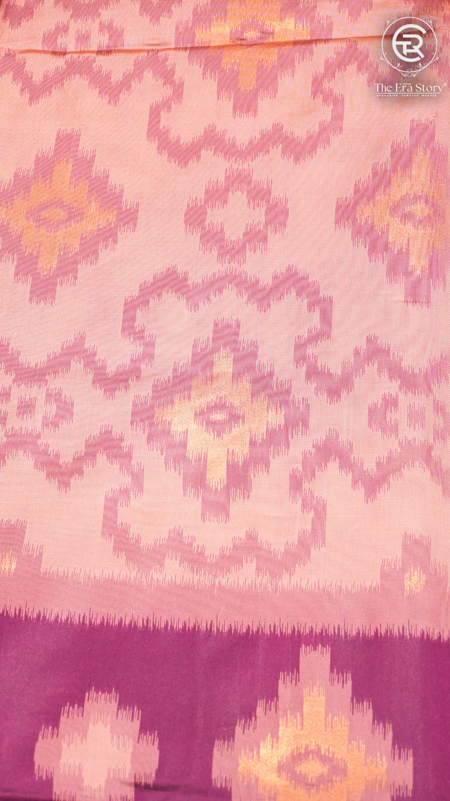 Purple Pochampally Ikat Soft Silk Saree