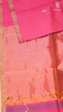 Pink Line Leaf Butta Zari Handloom Pure Maheshwari Silk Saree