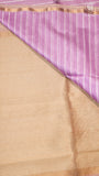 Purple & Beige Handloom Pure Maheshwari Silk Saree