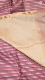 Mauve & Beige Handloom Pure Maheshwari Silk Saree