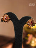 Aalaya Ratnavalli Antique Pendant Round Hasli Necklace Set