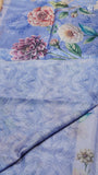 Lavender Purple & Multi Color Floral Kota Doria Saree