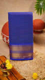 Blue Temple Border Handloom Narayanpet Cotton Saree